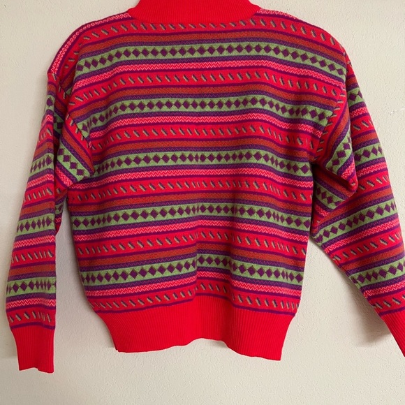 Vintage JD Sun Valley 1/4 zip wool sweater womens L - Picture 6 of 7